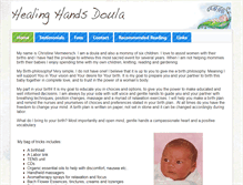 Tablet Screenshot of healinghandsdoula.com